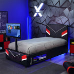 Cama para juegos eSports Orion con soporte para TV, tamaño twin