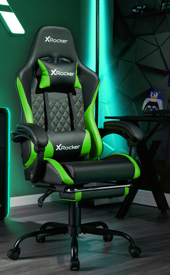 Ergonomic Gaming Chair with adjustable lumbar support and headres