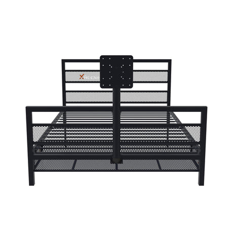Basecamp LED Gaming Bed with XL TV Mount, Black, Full - X Rocker