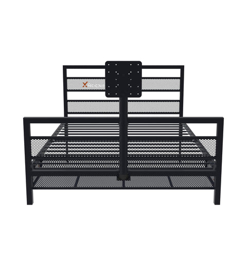 Basecamp LED Gaming Bed with XL TV Mount, Black, Full - X Rocker