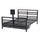 Basecamp LED Gaming Bed with XL TV Mount, Black, Full - X Rocker