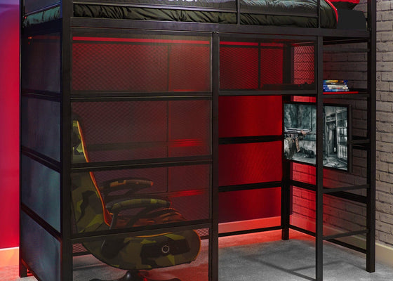 Battle Den Gaming Bunk Bed, Black - X Rocker