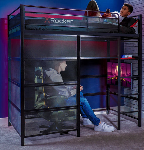 Battle Den Gaming Bunk Bed, Black - X Rocker