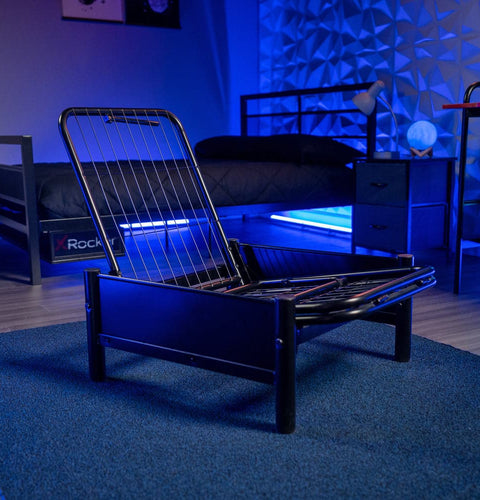 Convertible Battle Chair with Cushion, Grey - X Rocker