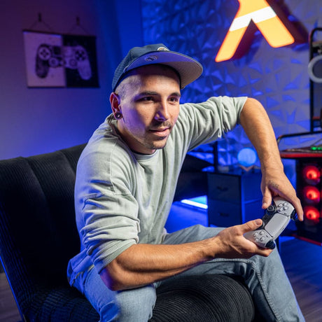 Convertible Battle Chair with Cushion, Grey - X Rocker