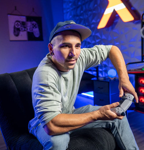 Convertible Battle Chair with Cushion, Grey - X Rocker