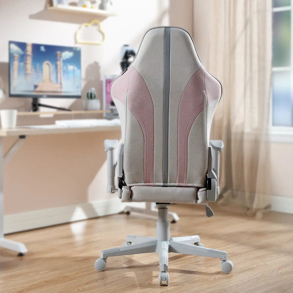 Mysa Office Gaming Chair, Pink, Gray Base - X Rocker