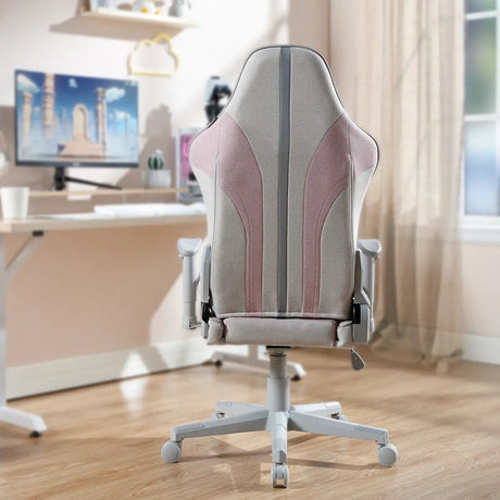 Mysa Office Gaming Chair, Pink, Gray Base - X Rocker