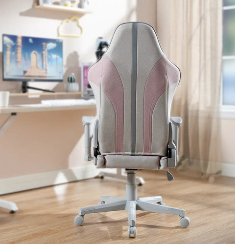 Mysa Office Gaming Chair, Pink, Gray Base - X Rocker