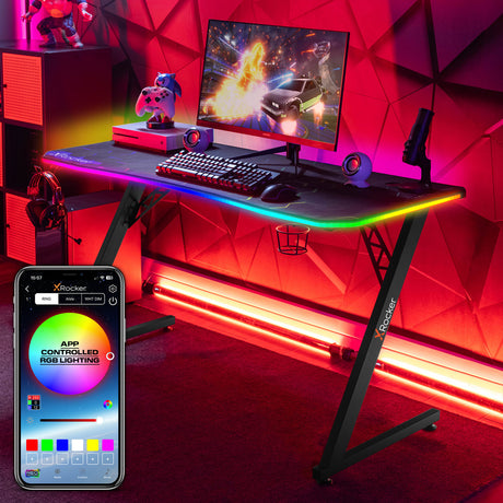 XL 55" Neo Motion LED Gaming Desk - X Rocker