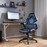Silla para juegos de oficina Venom PC, azul/negro