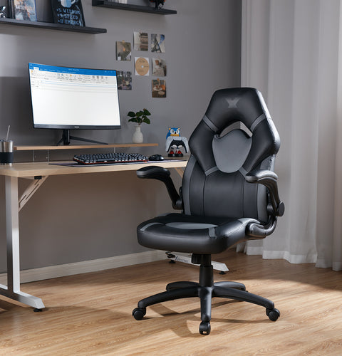 Venom PC Office Gaming Chair, Grey/Black - X Rocker