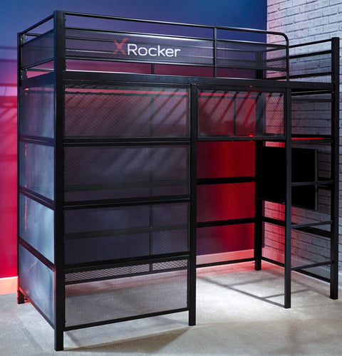 Battle Den Gaming Bunk Bed, Black - X Rocker