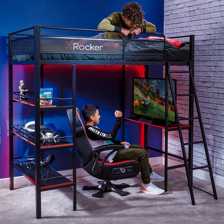 Fortress Gaming Bunk with Desk - X Rocker