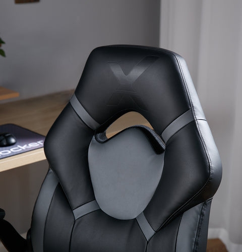 Venom PC Office Gaming Chair, Grey/Black - X Rocker