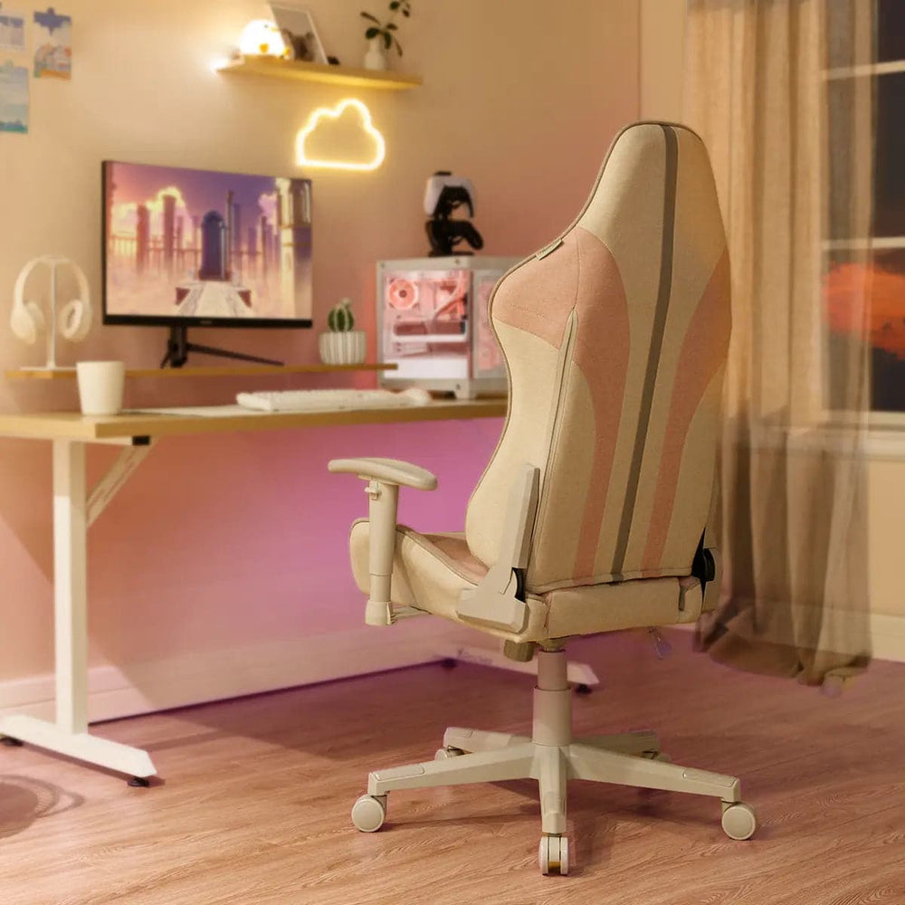 Mysa Office Gaming Chair, Pink, Gray Base - X Rocker