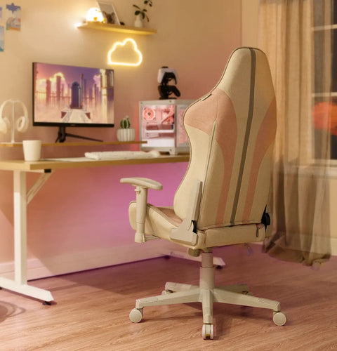Mysa Office Gaming Chair, Pink, Gray Base - X Rocker