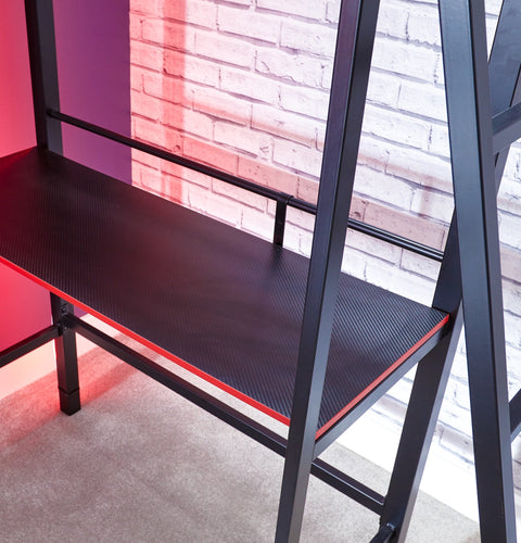 Fortress Gaming Bunk with Desk - X Rocker