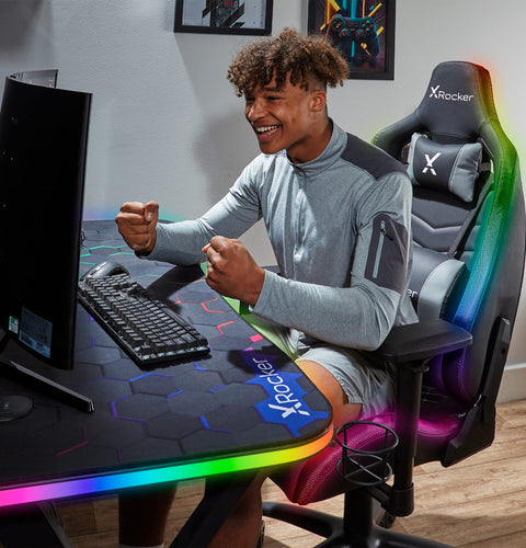 XL 55" Neo Motion LED Gaming Desk - X Rocker