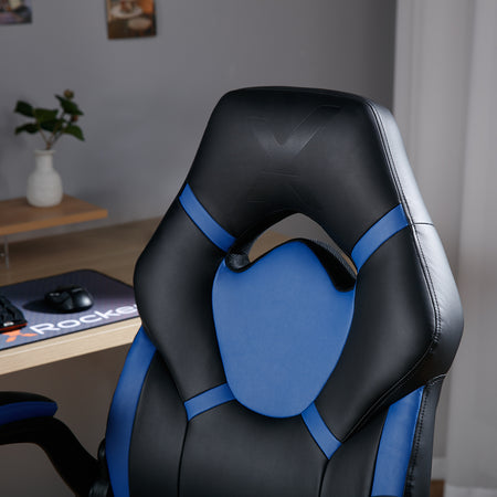 Venom PC Office Gaming Chair, Blue/Black - X Rocker