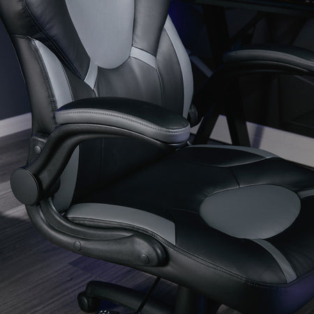 Venom PC Office Gaming Chair, Grey/Black - X Rocker