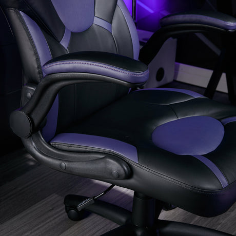 Venom PC Office Gaming Chair, Purple/Black - X Rocker