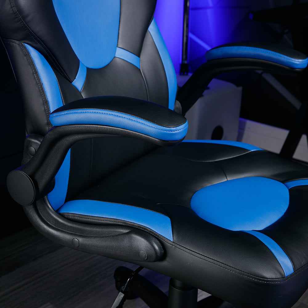 Venom PC Office Gaming Chair, Blue/Black - X Rocker