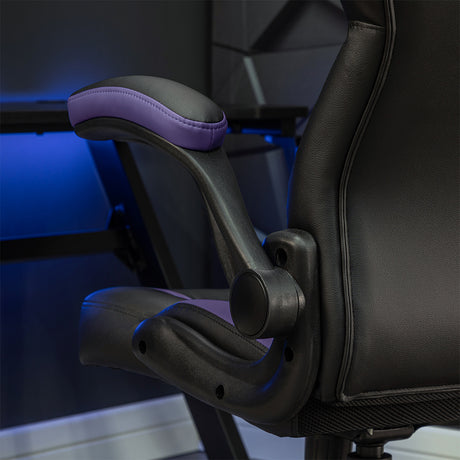 Venom PC Office Gaming Chair, Purple/Black - X Rocker