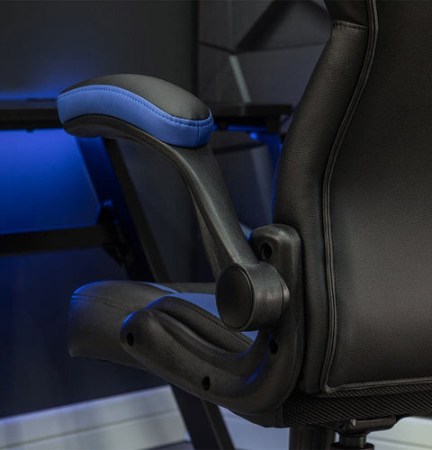 Venom PC Office Gaming Chair, Blue/Black - X Rocker