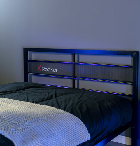 Basecamp Gaming Bed with TV Mount, Black, Full