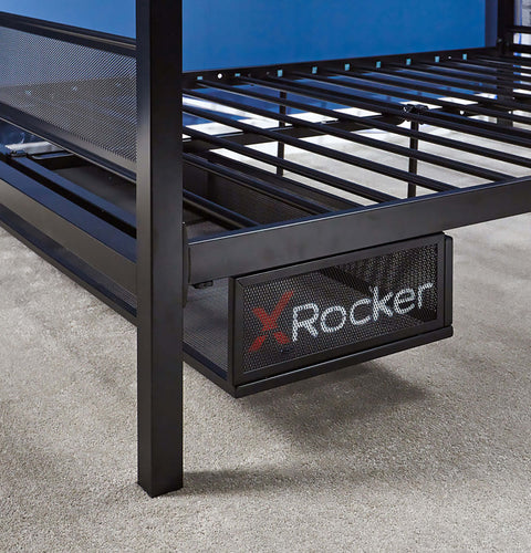 Basecamp Gaming Bed with TV Mount, Black, Full