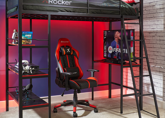 Fortress Gaming Bunk with Desk - X Rocker