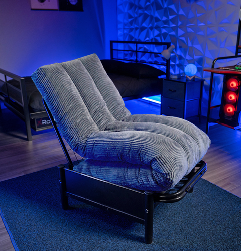 Convertible Battle Chair with Cushion, Grey - X Rocker