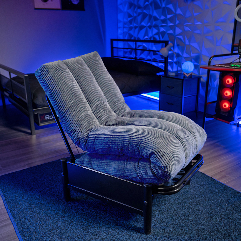 Convertible Battle Chair with Cushion, Grey (Copy) - X Rocker