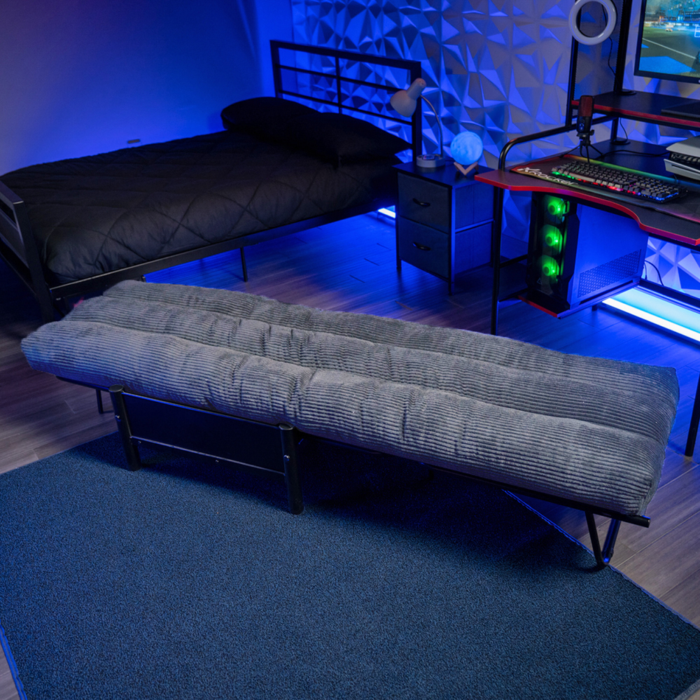 Convertible Battle Chair with Cushion, Grey - X Rocker