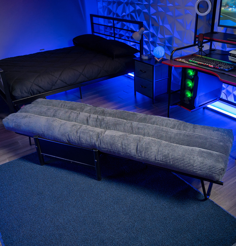 Convertible Battle Chair with Cushion, Grey (Copy) - X Rocker